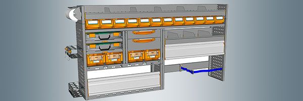 Fahrzeugregal StoreVan Modul