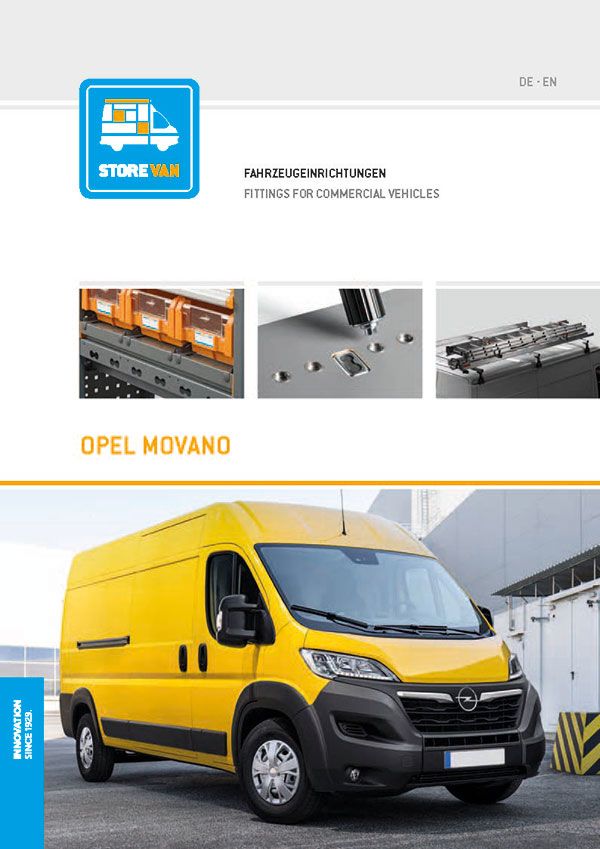 Katalog Opel Movano Fahrzeugeinrichtung