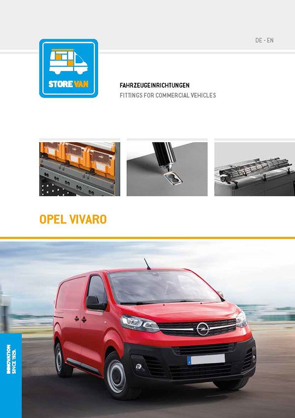 Katalog Opel Vivaro Fahrzeugeinrichtung